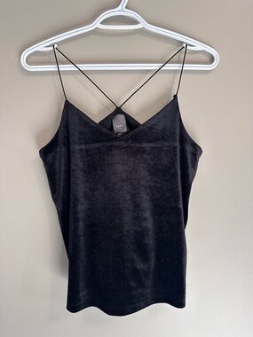 Black Velvet Spaghetti Strap Cami Womens Small Ichi brand